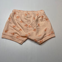 Load image into Gallery viewer, unisex Baby Berry, lightweight cotton shorts, elasticated, prawns, EUC, size 000,  