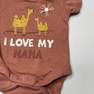 unisex Baby Baby, cotton bodysuit / romper, EUC, size 0000,  