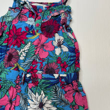 Load image into Gallery viewer, Girls Pumpkin Patch, lightweight colourful floral playsuit / romper, GUC, size 0,  