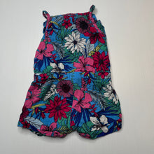 Load image into Gallery viewer, Girls Pumpkin Patch, lightweight colourful floral playsuit / romper, GUC, size 0,  