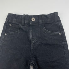 Load image into Gallery viewer, Boys Anko, black stretch denim jeans, adjustable, Inside leg: 27.5cm, EUC, size 2,  