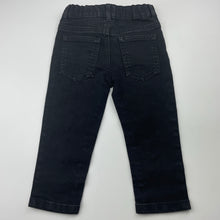 Load image into Gallery viewer, Boys Anko, black stretch denim jeans, adjustable, Inside leg: 27.5cm, EUC, size 2,  