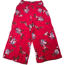 Load image into Gallery viewer, Girls Mango, cropped lightweight floral pants, elasticated, Inside leg: 39cm, EUC, size 7,  