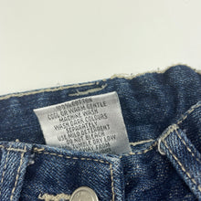 Load image into Gallery viewer, Girls JK Kids, embroidered denim pants, adjustable, Inside leg: 32.5cm, GUC, size 2,  