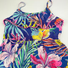 Load image into Gallery viewer, Girls The Childrens Place, floral cotton summer dress, wash fade, FUC, size 5, L: 55cm