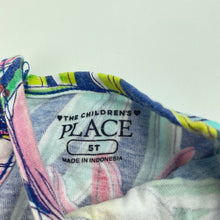 Load image into Gallery viewer, Girls The Childrens Place, floral cotton summer dress, wash fade, FUC, size 5, L: 55cm