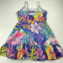 Load image into Gallery viewer, Girls The Childrens Place, floral cotton summer dress, wash fade, FUC, size 5, L: 55cm