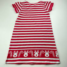 Load image into Gallery viewer, Girls Mango, lightweight stretchy Christmas dress, FUC, size 6, L: 59cm