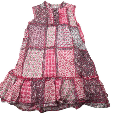 Girls Target, lined lightweight floral cotton dress, GUC, size 5, L: 57cm