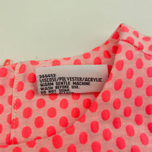 Load image into Gallery viewer, Girls Mango, fluoro spot party dress, EUC, size 3, L: 47cm