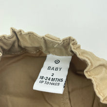 Load image into Gallery viewer, Boys Target, stretch cotton chino pants, adjustable, Inside leg: 31.5cm, GUC, size 2,  