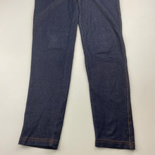 Load image into Gallery viewer, Girls Mango, stretchy denim leggings, elasticated, Inside leg: 53cm, EUC, size 6,  