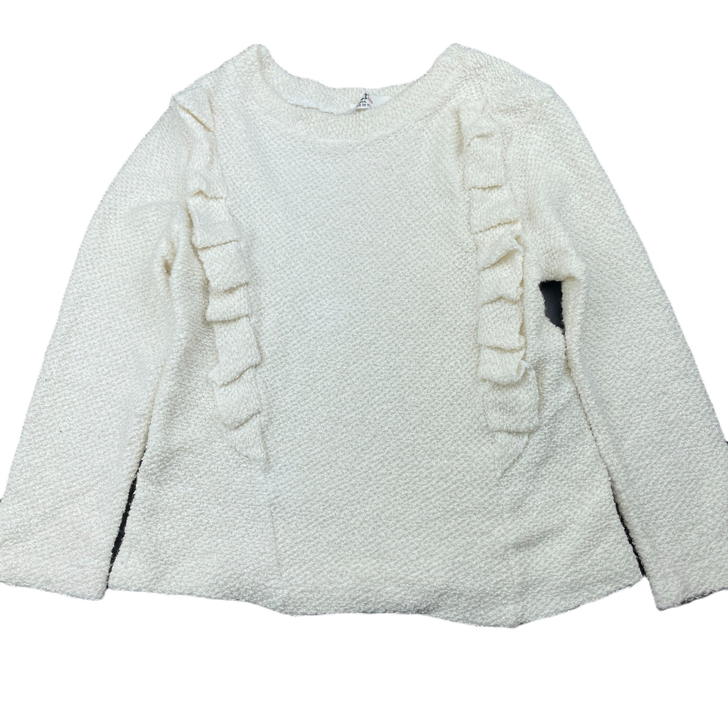 Girls HOLI GIRLS, cream bouclet long sleeve top, EUC, size 6,  