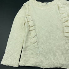 Load image into Gallery viewer, Girls HOLI GIRLS, cream bouclet long sleeve top, EUC, size 6,  