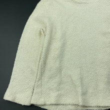 Load image into Gallery viewer, Girls HOLI GIRLS, cream bouclet long sleeve top, EUC, size 6,  
