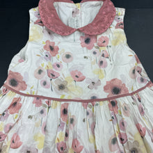 Load image into Gallery viewer, Girls Mamas &amp; Papas, lined lightweight floral cotton dress, FUC, size 2-3, L: 50cm