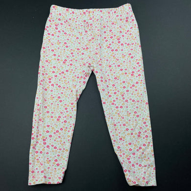 Girls Dymples, floral stretchy leggings, Inside leg: 25cm, EUC, size 1,  