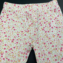 Load image into Gallery viewer, Girls Dymples, floral stretchy leggings, Inside leg: 25cm, EUC, size 1,  