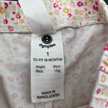 Load image into Gallery viewer, Girls Dymples, floral stretchy leggings, Inside leg: 25cm, EUC, size 1,  