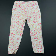 Load image into Gallery viewer, Girls Dymples, floral stretchy leggings, Inside leg: 25cm, EUC, size 1,  