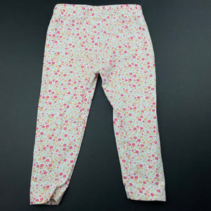 Girls Dymples, floral stretchy leggings, Inside leg: 25cm, EUC, size 1,  