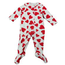 Load image into Gallery viewer, Girls DUNNES STORES, cotton coverall / romper, hearts, GUC, size 000,  