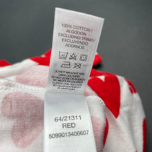 Load image into Gallery viewer, Girls DUNNES STORES, cotton coverall / romper, hearts, GUC, size 000,  