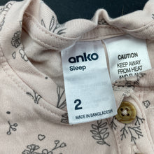 Load image into Gallery viewer, Girls Anko, soft organic cotton pyjama top, EUC, size 2,  