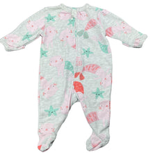 Load image into Gallery viewer, Girls Dymples, zip coverall / romper, cat mermaids, GUC, size 0000,  