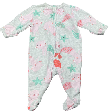 Girls Dymples, zip coverall / romper, cat mermaids, GUC, size 0000,  
