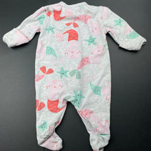 Load image into Gallery viewer, Girls Dymples, zip coverall / romper, cat mermaids, GUC, size 0000,  