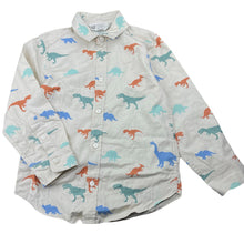 Load image into Gallery viewer, Boys H&amp;M, lightweight cotton long sleeve shirt, dinosaurs, EUC, size 5,  