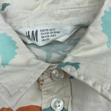 Load image into Gallery viewer, Boys H&amp;M, lightweight cotton long sleeve shirt, dinosaurs, EUC, size 5,  