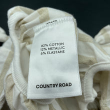 Load image into Gallery viewer, Girls Country Road, metallic stripe summer romper, EUC, size 0000,  