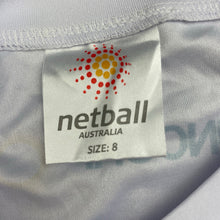 Load image into Gallery viewer, Girls Netball Australia, lightweight sports top, small mark neck, FUC, size 8,  