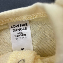 Load image into Gallery viewer, unisex Target, yellow terry coverall / romper, EUC, size 0000,  