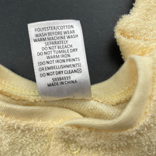 Load image into Gallery viewer, unisex Target, yellow terry coverall / romper, EUC, size 0000,  