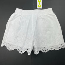 Load image into Gallery viewer, Girls KID, lined broderie cotton shorts, elasticated, NEW, size 10,  