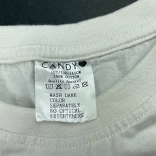 Load image into Gallery viewer, Girls CANDY, cotton open-shoulder t-shirt / top, EUC, size 10,  