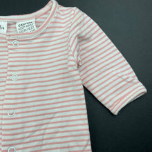 Load image into Gallery viewer, Girls Baby Berry, pink &amp; white stripe romper, GUC, size 0000,  