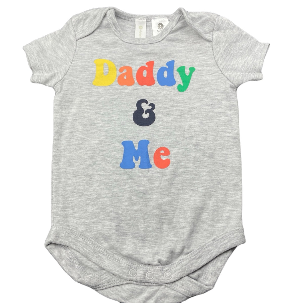 unisex Dymples, grey marle bodsyuit / romper, dad, EUC, size 0,  
