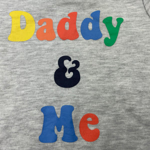 unisex Dymples, grey marle bodsyuit / romper, dad, EUC, size 0,  