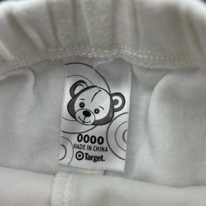 unisex Target, soft cotton footed leggings / bottoms, EUC, size 0000,  