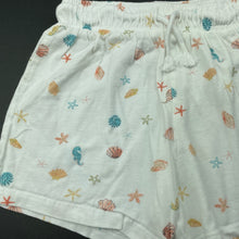 Load image into Gallery viewer, Girls Anko, cotton shorts, elasticated, seashells, FUC, size 6,  