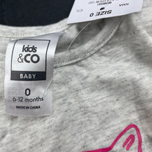 Load image into Gallery viewer, Girls Kids &amp; Co, grey cotton long sleeve top, cat, NEW, size 0,  
