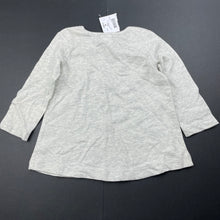 Load image into Gallery viewer, Girls Kids &amp; Co, grey cotton long sleeve top, cat, NEW, size 0,  