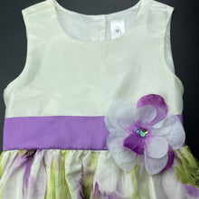 Load image into Gallery viewer, Girls Target, floral formal / party dress, small marks chest, FUC, size 7, L: 72cm
