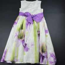 Load image into Gallery viewer, Girls Target, floral formal / party dress, small marks chest, FUC, size 7, L: 72cm