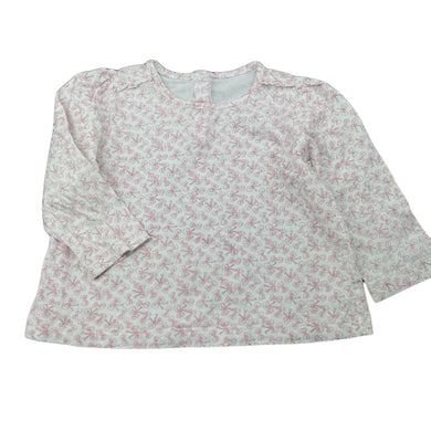 Girls Matalan, floral cotton long sleeve top, GUC, size 1,  