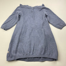 Load image into Gallery viewer, Girls Sprout, knitted cotton long sleeve dress, FUC, size 0, L: 46cm